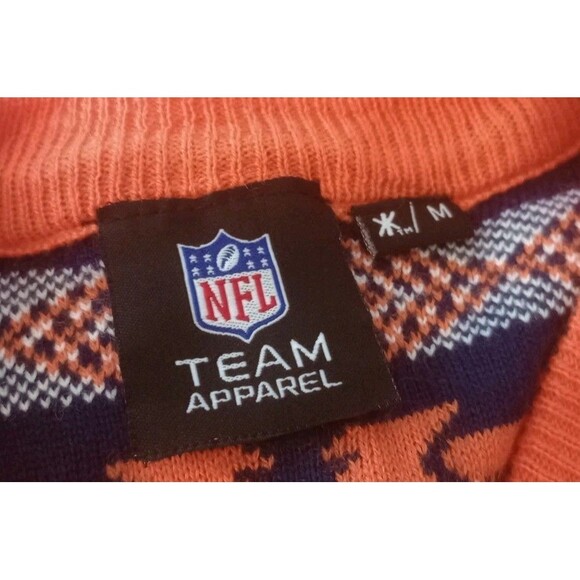 NFL Team Apparel Denver Broncos Sweater Vest V-neck Aztec Print Men's Medium - Picture 3 of 4